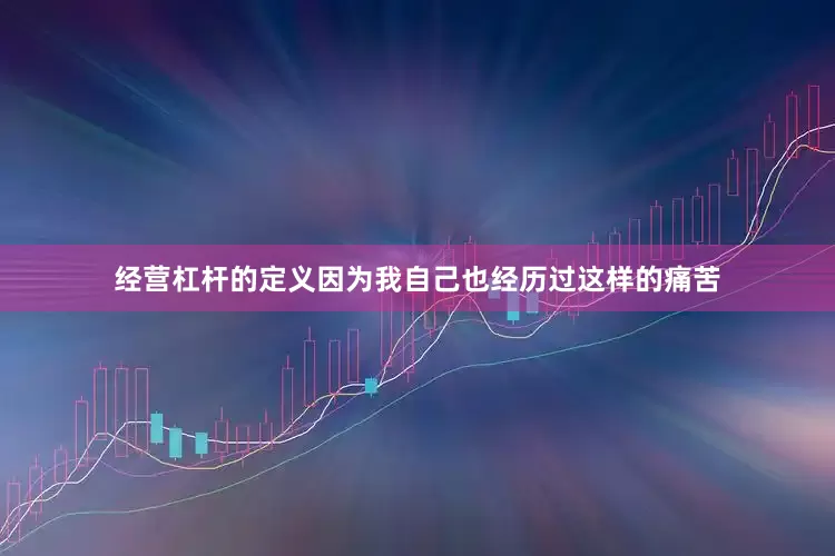 经营杠杆的定义因为我自己也经历过这样的痛苦